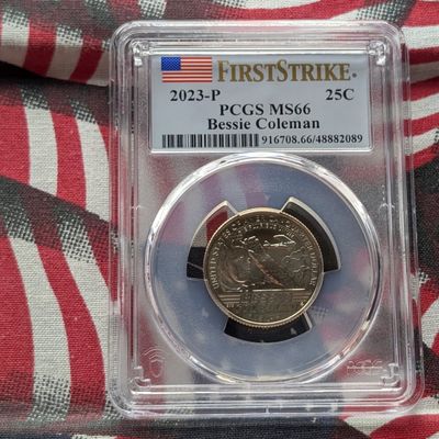 Sale Photo Thumbnail #409: 2023-P Bessie Coleman Quarter- PCGS MS66 - First Strike