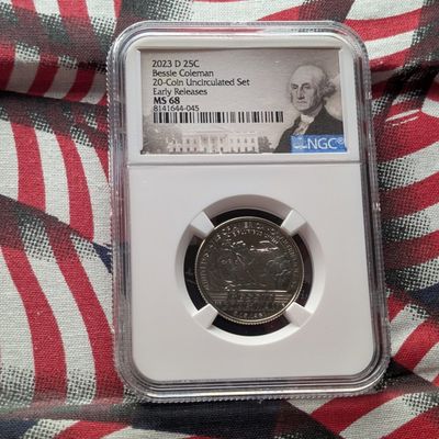 Sale Photo Thumbnail #73: 2023-D Bessie Coleman Quarter - NGC MS68 - Early Release