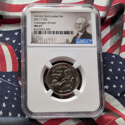 Sale Photo Thumbnail #161: 2021-P Tuskegee Airmen Quarter - NGC MS67