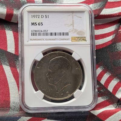 Sale Photo Thumbnail #322: 1972-D Eisenhower Dollar - PCGS MS65