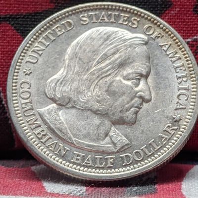 Sale Photo Thumbnail #157: 1893 Columbian Exposition Commemorative 90% Silver Half Dollar