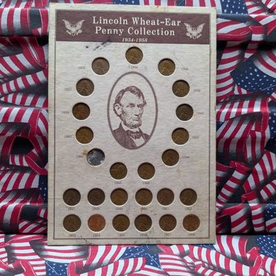 Sale Photo Thumbnail #332: 1934-1958 Lincoln Wheat-Ear Cent Collection in Information Display