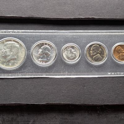 Sale Photo Thumbnail #363: 1964 United States Year Coin Set in Whitman Case - Includes (3) 90% Silver Coins