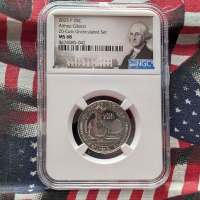 Sale Photo Thumbnail #35: 2025-P Althea Gibson Quarter - NGC MS68