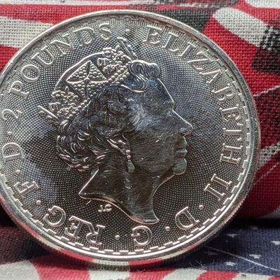 Sale Photo Thumbnail #425: 1 oz. .999 FINE SILVER 2022 Great Britain 2 Pounds Britannia Round