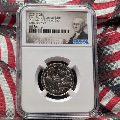 Sale Photo Thumbnail #169: 2024-D Hon. Patsy Takemoto Mink Quarter - NGC MS67 - Early Release