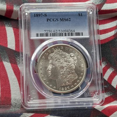 Sale Photo Thumbnail #404: 1897-S Morgan 90% Silver Dollar - PCGS MS62
