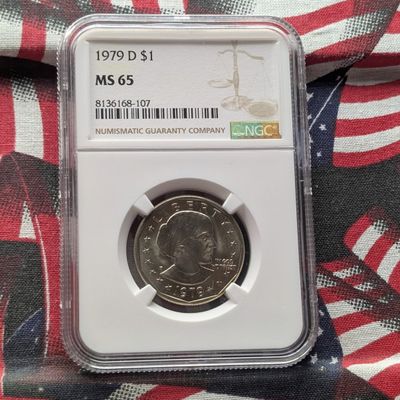 Sale Photo Thumbnail #345: 1979-D Susan B. Anthony Dollar - NGC MS65