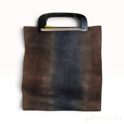 Vintage Gucci Ombre Brown and Navy Suede Tote Bag
