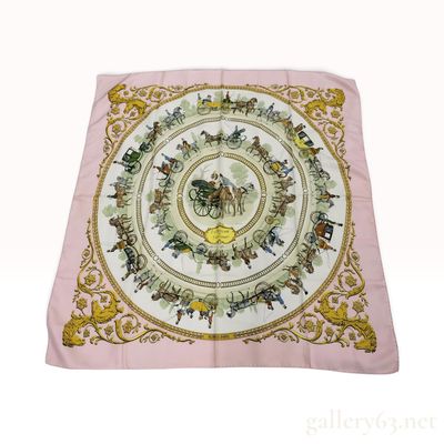 Vintage Hermes La Promenade de Longchamps Silk Carre 90