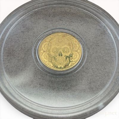 .9999 Fine Gold 1/200th Ounce Dia De Los Muertos Round