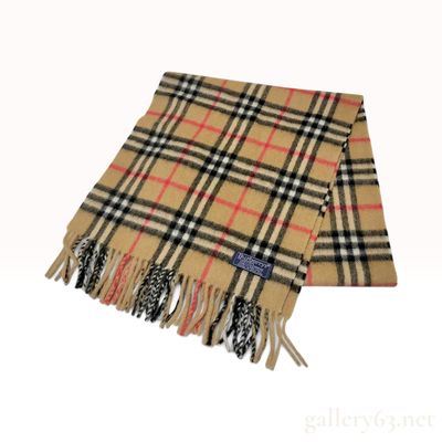 A Vintage Burberrys Nova Check Cashmere Scarf