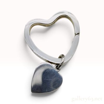 Tiffany and Co. Sterling Silver Heart Keyring with Box