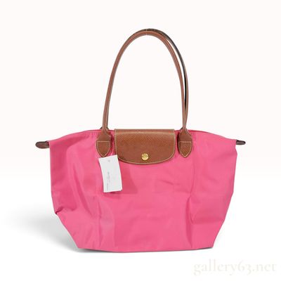 Longchamp Le Pliage Pink Nylon Shoulder Tote Bag