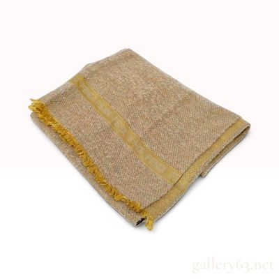 Fendi Silk and Wool Monogram Fringed Scarf