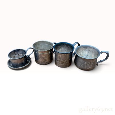 An Assortment of Sterling Silver Commemorative and Christening Cups