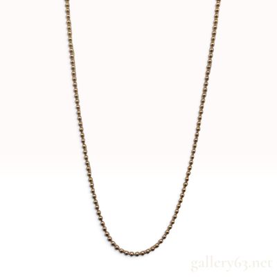 10K Yellow Gold Bead Chain Necklace