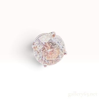 14KWG 1.00ct H-I2 RBC Natural Diamond Stud Earring