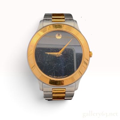 Movado Museum Gold-Tone and Stainless Steel Wristwatch