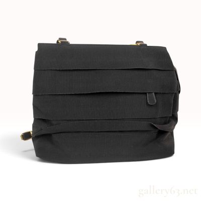 Salvatore Ferragamo Vara Tiered Grosgrain Chain Shoulder Bag Black