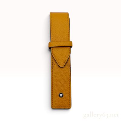 Montblanc Sartorial Collection Saffron Saffiano Leather Single Pen Pouch with Dust Bag