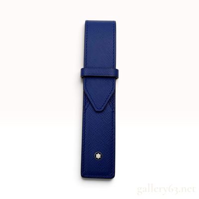 Montblanc Sartorial Blue Saffiano Leather Single Pen Pouch