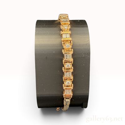 Vintage Kasper and Esh 1/20 10K Gold Filled 1.50ctw Natural Diamond Tennis Bracelet