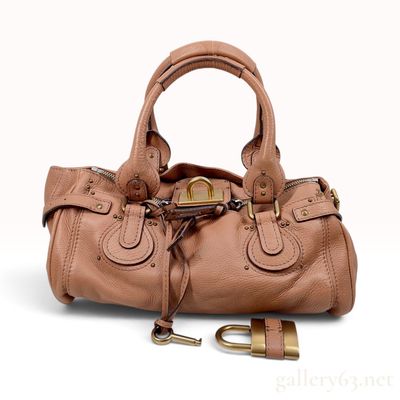 Chloe Paddington Tan Grained Leather Satchel Bag