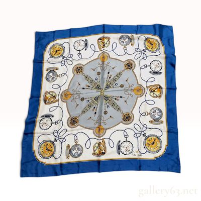 Rolex Pocket Watch Motif Silk Scarf 90 cm