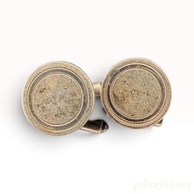 Tiffany & Co. 14K Yellow Gold and Sterling Silver Cufflinks