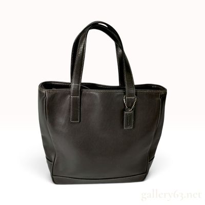 Coach 7787 Hamptons Dark Brown Leather Tote Bag