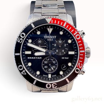 Tissot Seastar 1000 Chronograph Black Dial Stainless Steel Wristwatch