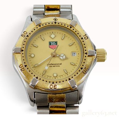 Vintage TAG Heuer Professional 2000 26mm Two-Tone Stainless Steel Wristwatch