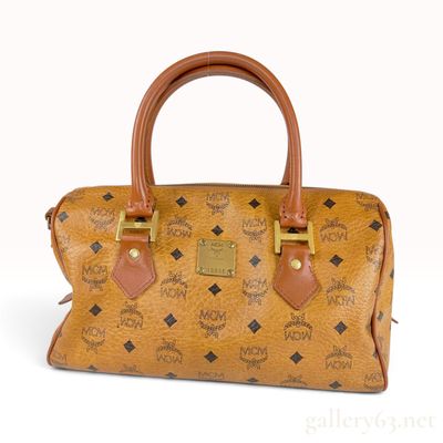 Vintage MCM Visetos Monogram Cognac Boston Bag