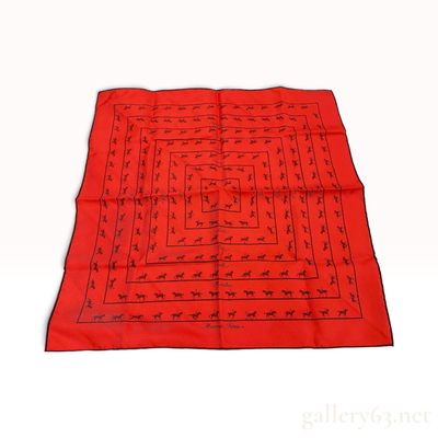 Hermes Les Allures Silk Carre 45 in Red