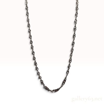 14 Karat White Gold Singapore Chain Necklace