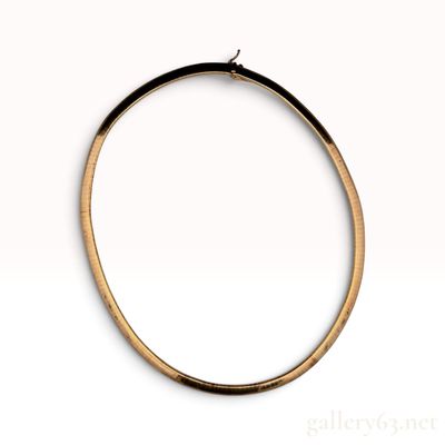 14K Yellow Gold Italian Omega Collar Necklace