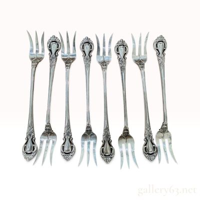 Stieff Sterling Silver Cocktail Forks Lot of 8 167.6g