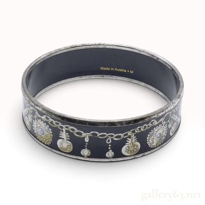 Vintage Hermes Tresors Retrouves Enamel Bangle Size 65