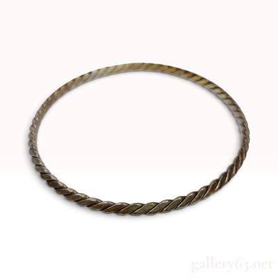 Vintage Tiffany and Co. Sterling Silver Twisted Rope Bangle Bracelet