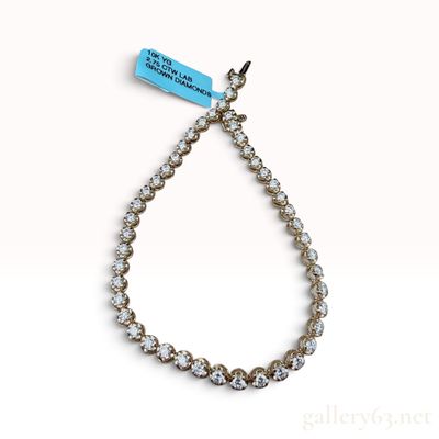 10K Yellow Gold and 2.75ctw G-VS Lab Grown Diamond Tennis Bracelet NWT