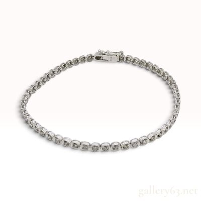 1.50ctw Natural Diamond 18KWG Tennis Bracelet