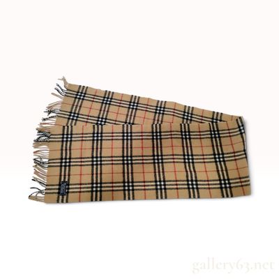 Vintage Burberrys Nova Check Lambswool Scarf