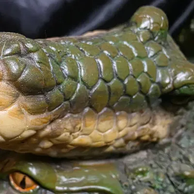 Large Realistic Alligator Crocodile Figurine Sculpture Wildlife Reptile Decor