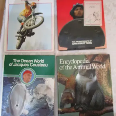 Sale Photo Thumbnail #257: The World of Motorcycle, The Dragon's Teeth, The Ocean World Jacques Cousteau, Encyclopedia of the Animal World, see pictures