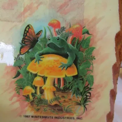 Sale Photo Thumbnail #468: 2 turtles, 1 butterfly, 1 worm, 1 bee, 1 cricket, picture is 4" x 3-1/4", See pictures