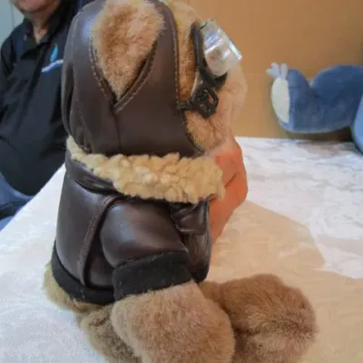 Sale Photo Thumbnail #617: 11" Gorilla sings "Bananas Over You" and vibrates takes 2 AA batteries not included. Aviator bear is 7", Bear with anchor is 7" tall. See  pictures