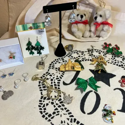 Holiday Jewelry Including Vintage Brooches