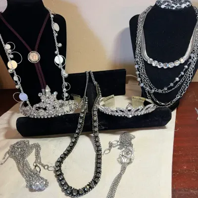 Brilliant Silver And Bling Costume Jewelry
