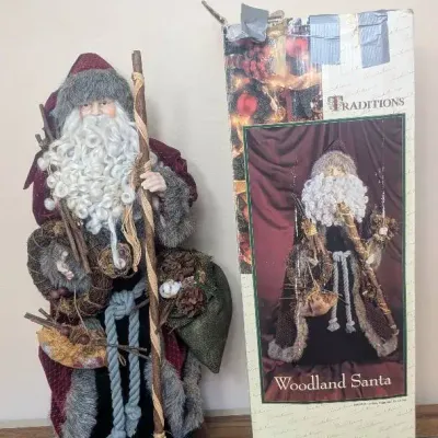 Large Vintage Traditions "Woodland Santa" Collectible Figurine